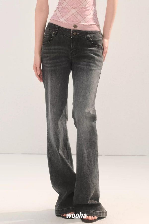 Vintage Multi-Layer Waistband Jeans