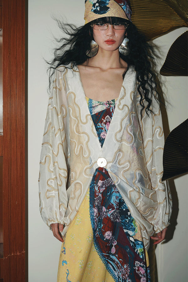 Jacquard Sunshade Cardigan