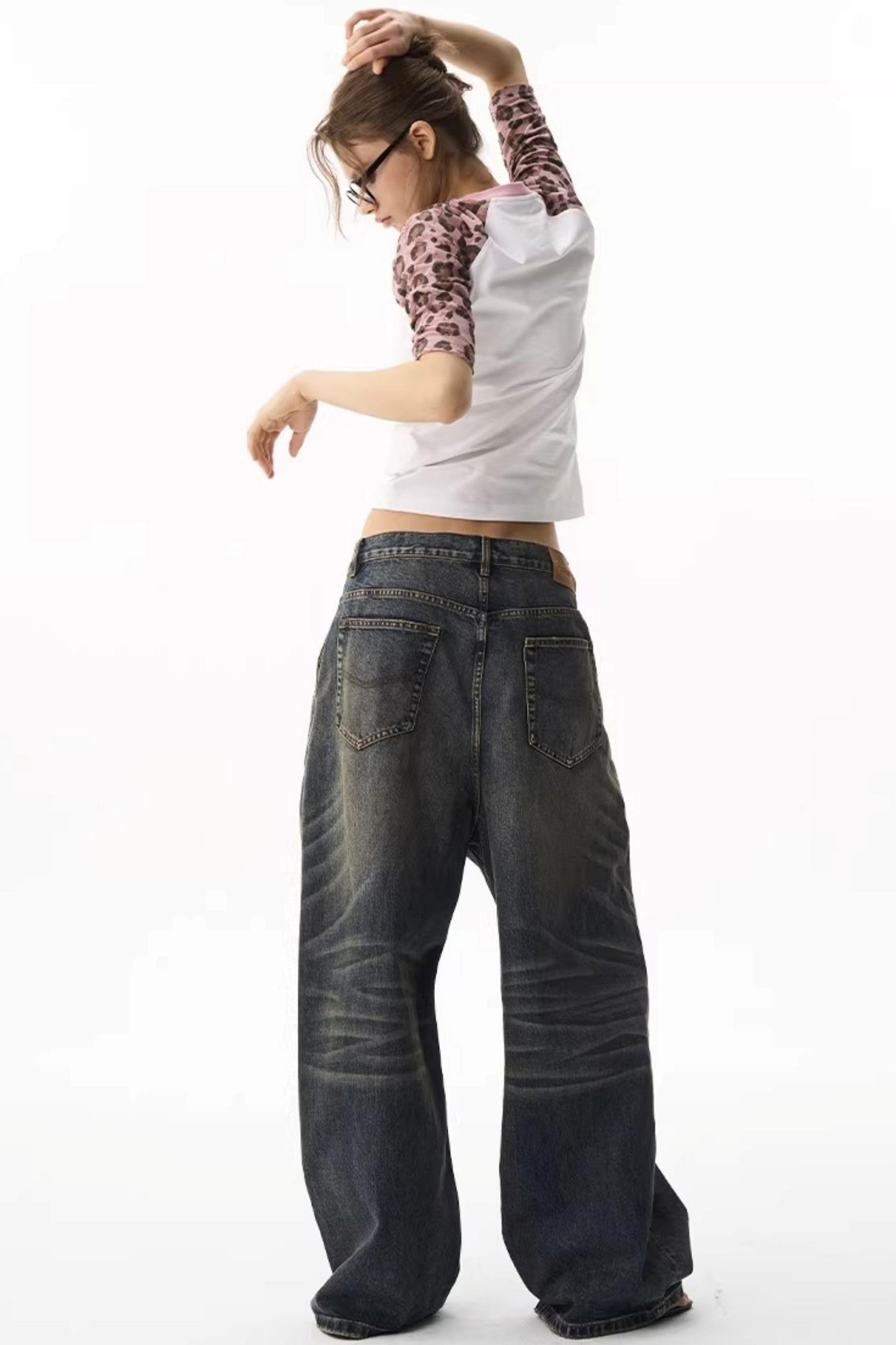 Raglan Leopard Print Top