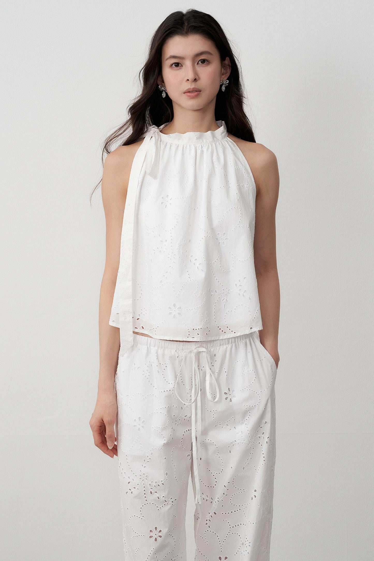 Resort Cut-Out Jacquard Camisole