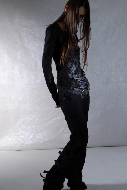 Retro Washed Cotton Trousers