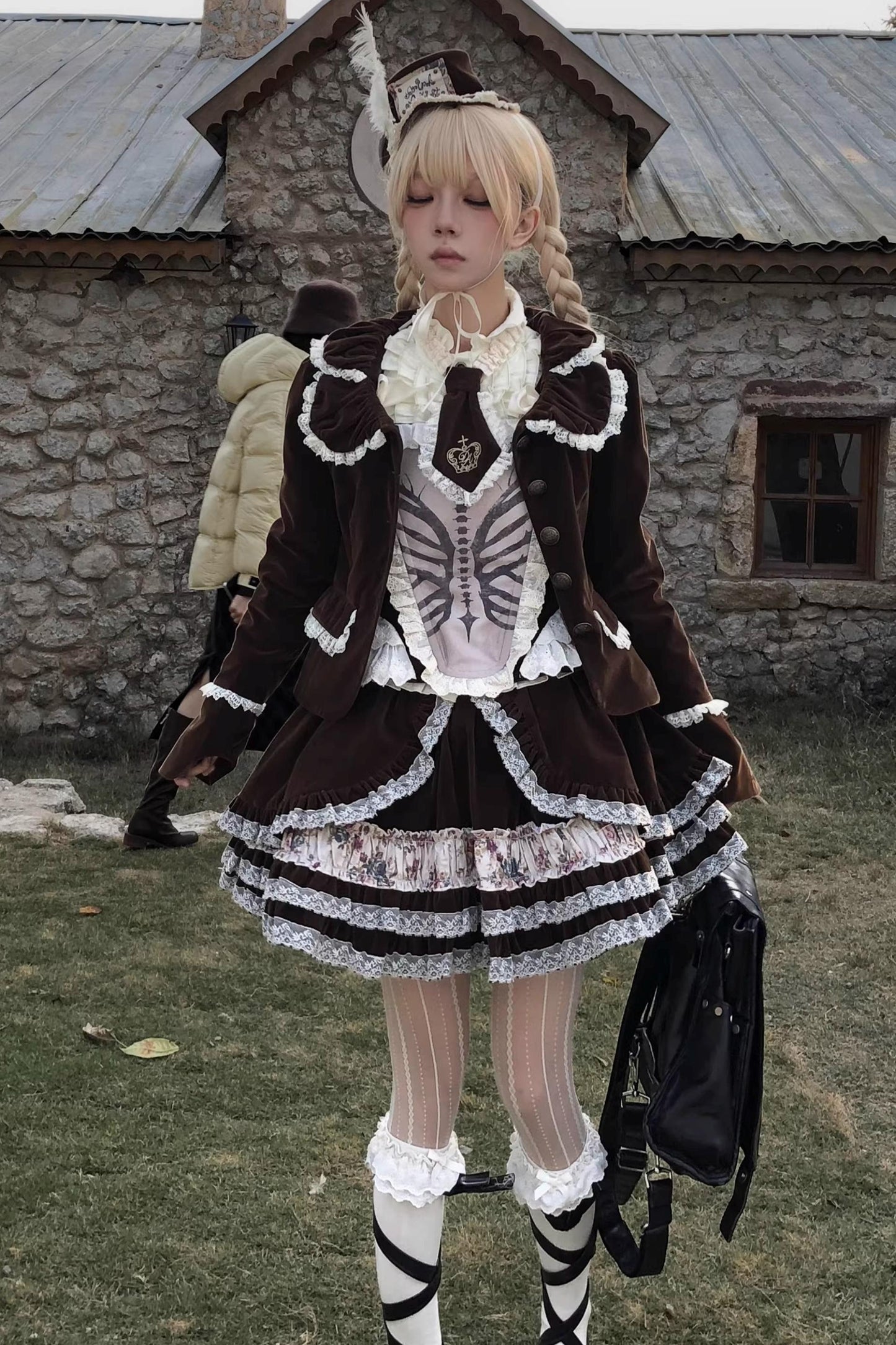 Retro Velvet Lace Blazer