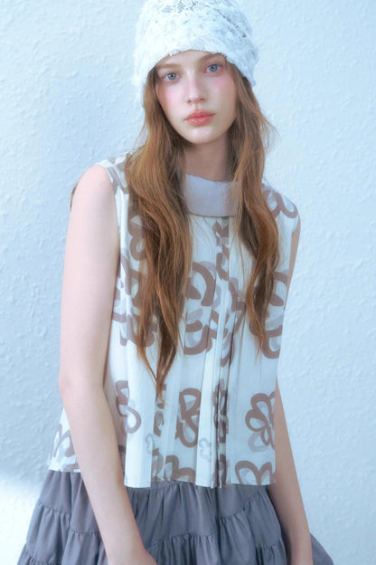 Floral Bow Back Blouse