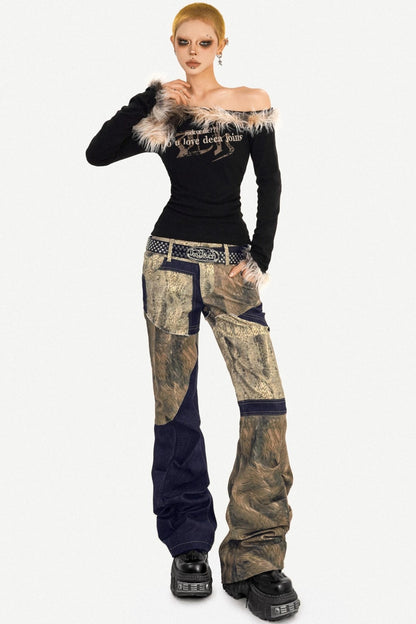 Subculture Girl Fur Collar Top