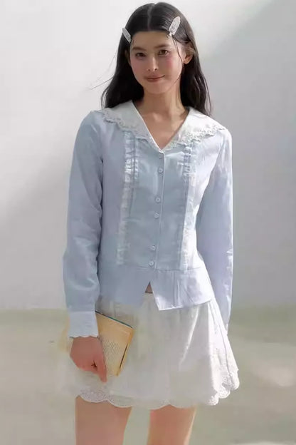 Sea of Spring Embroidered Shirt