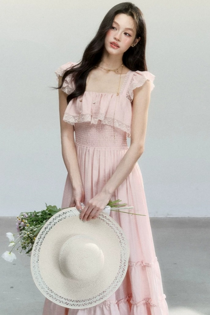 Robe d'été en dentelle patchwork