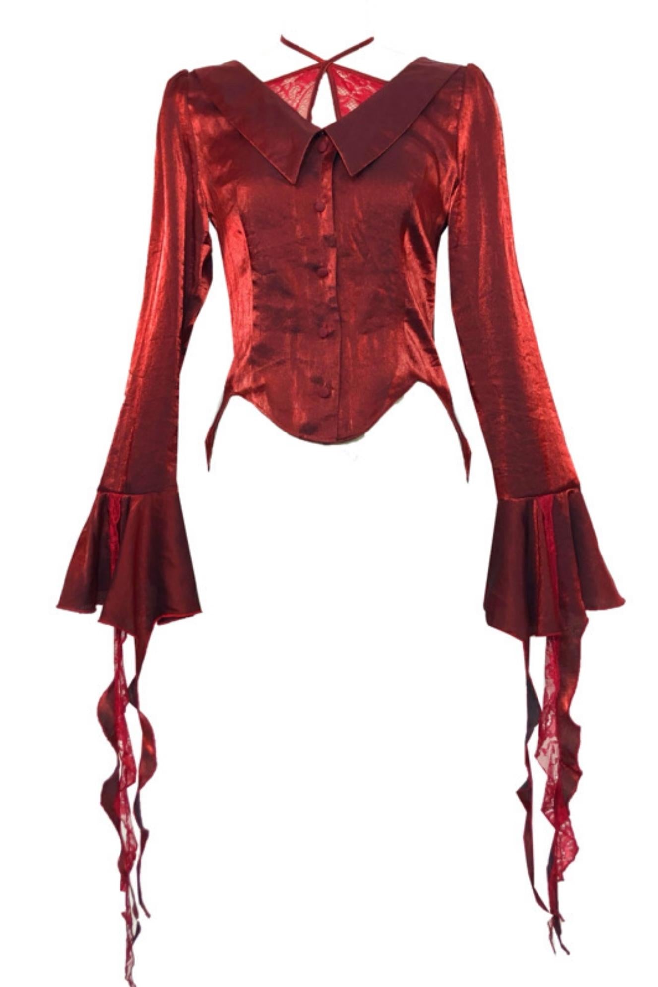 Vampire Blood Red Halterneck Top