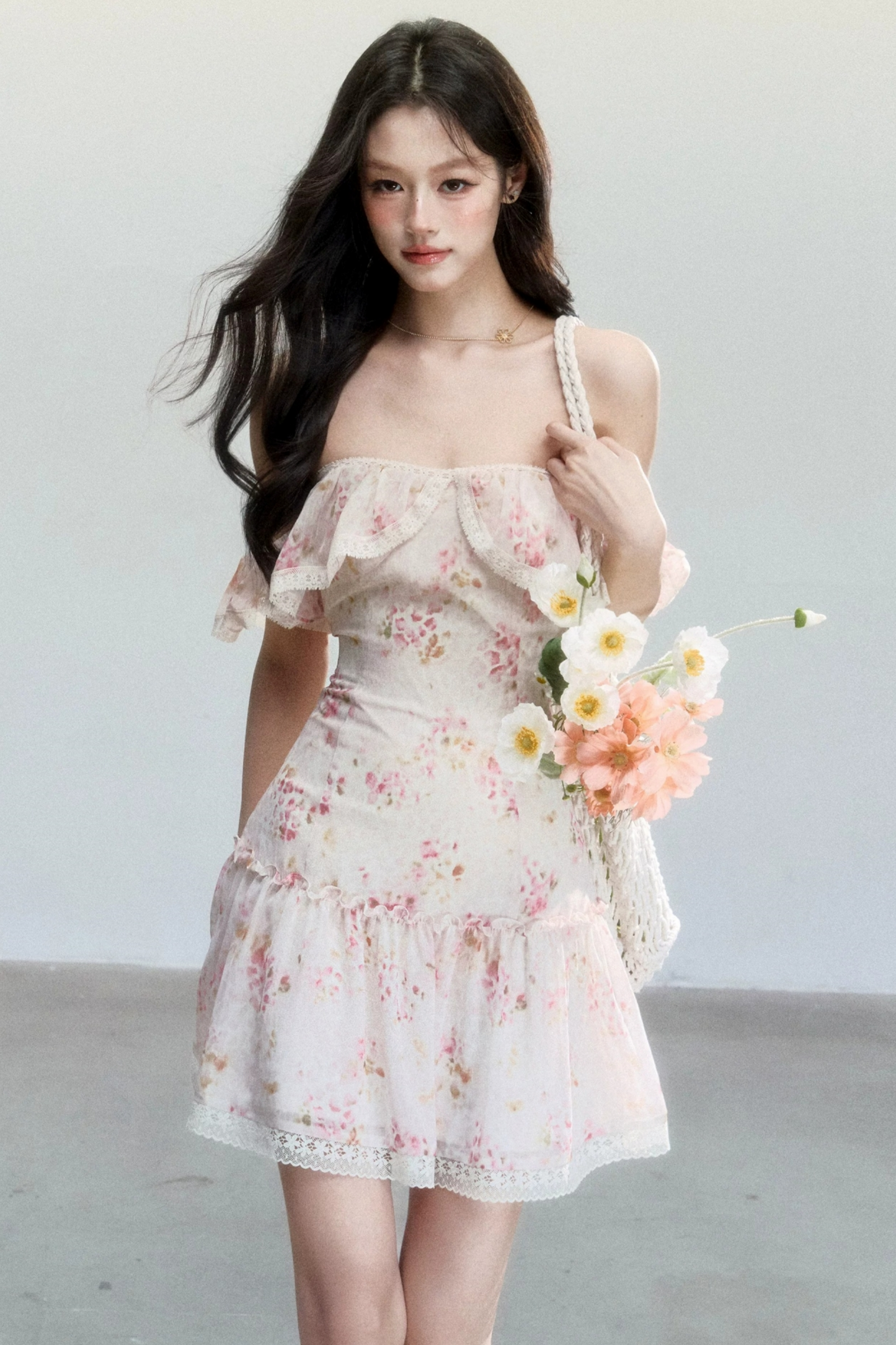 Pink Mist Chiffon Dress