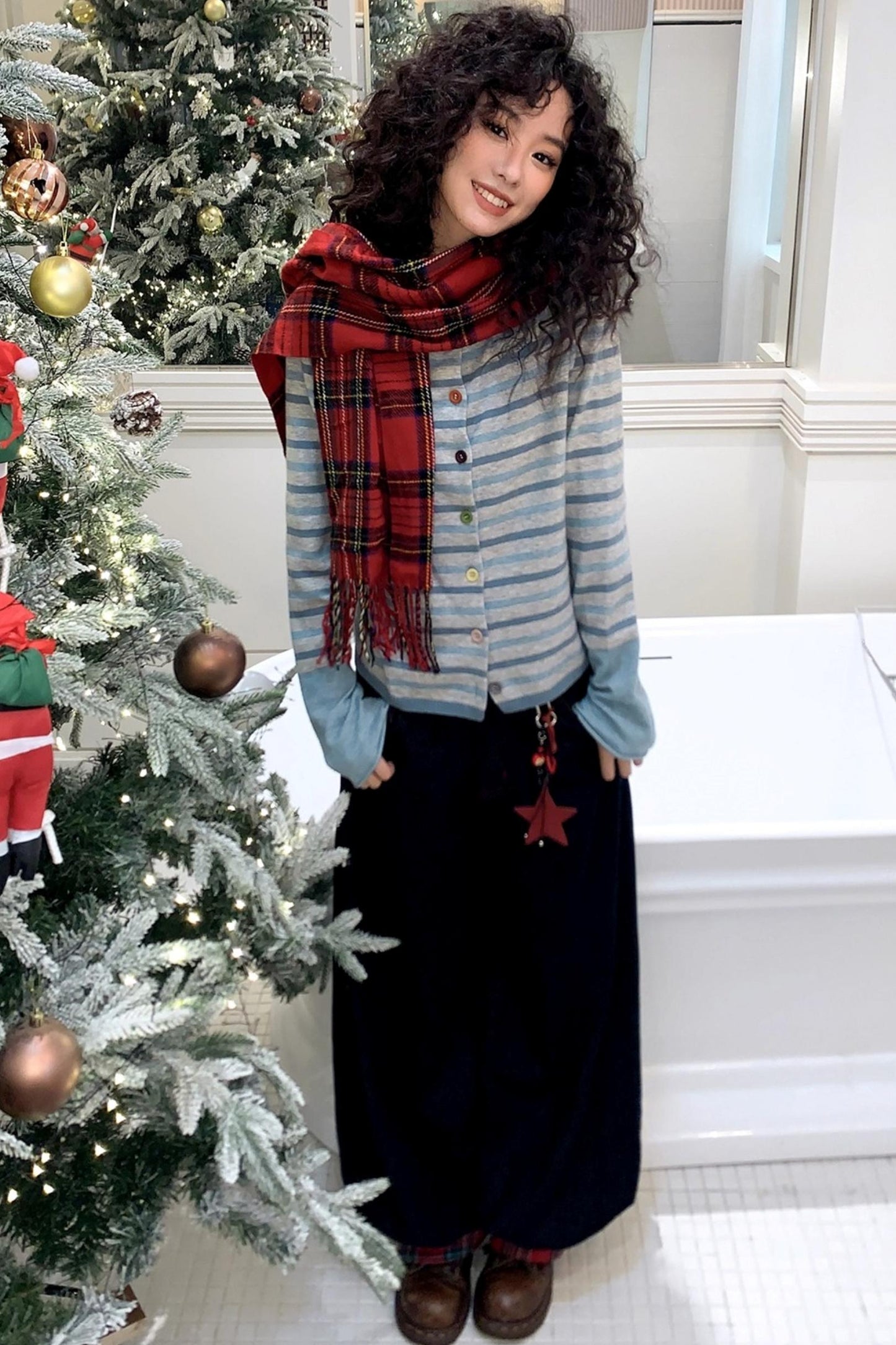 Candy Paper Wool Cardigan Set-Up