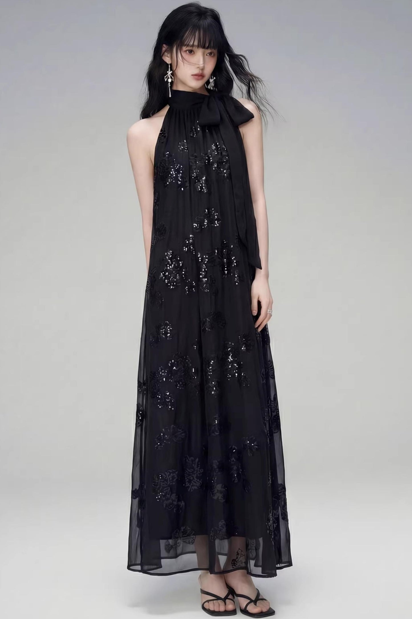 Gilt Shadow Halter Dress