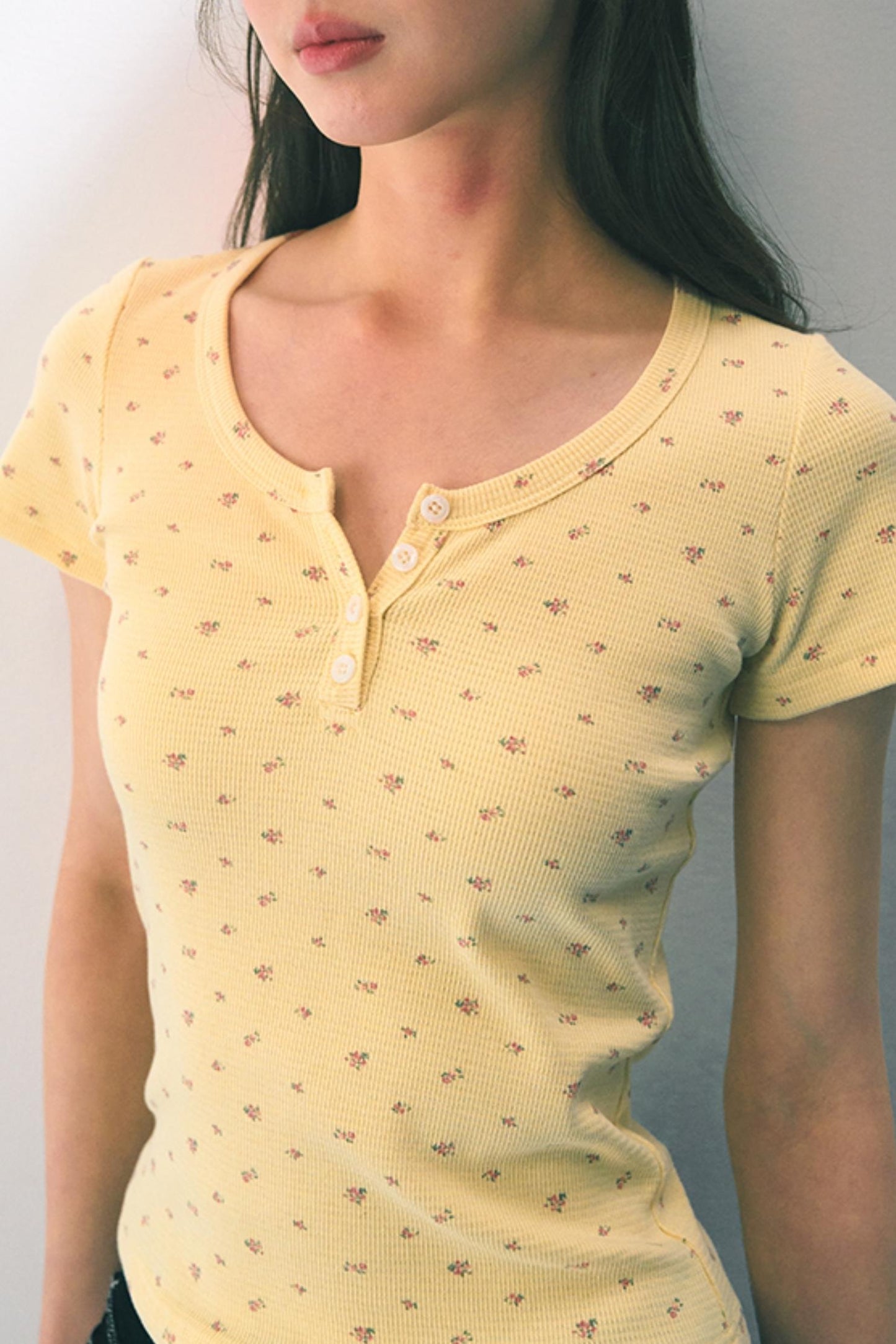 Floral Slim Fit Knit T-Shirt