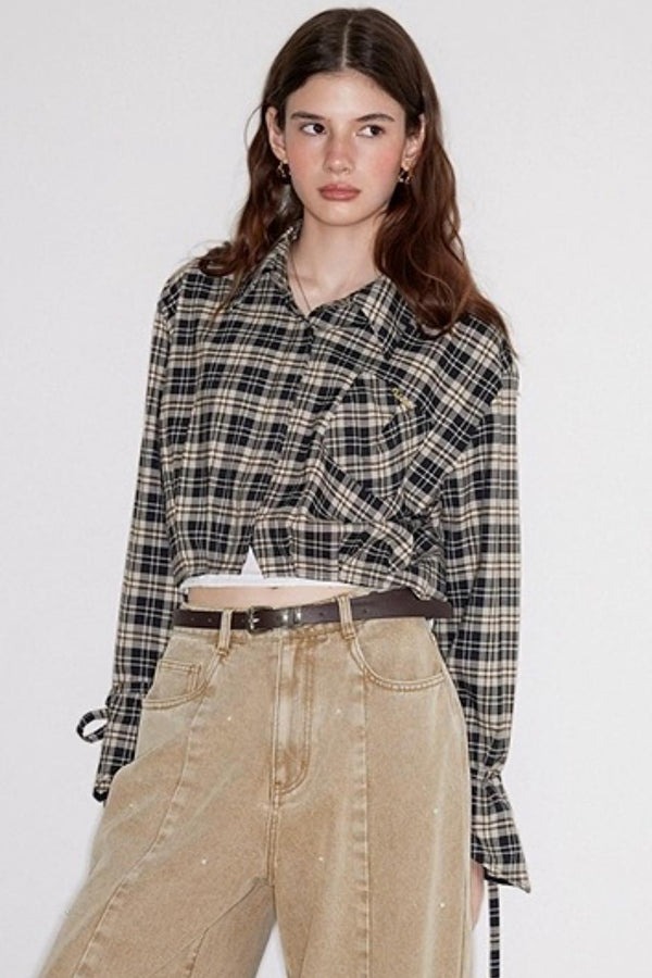 Vintage Plaid Long Sleeve Shirt