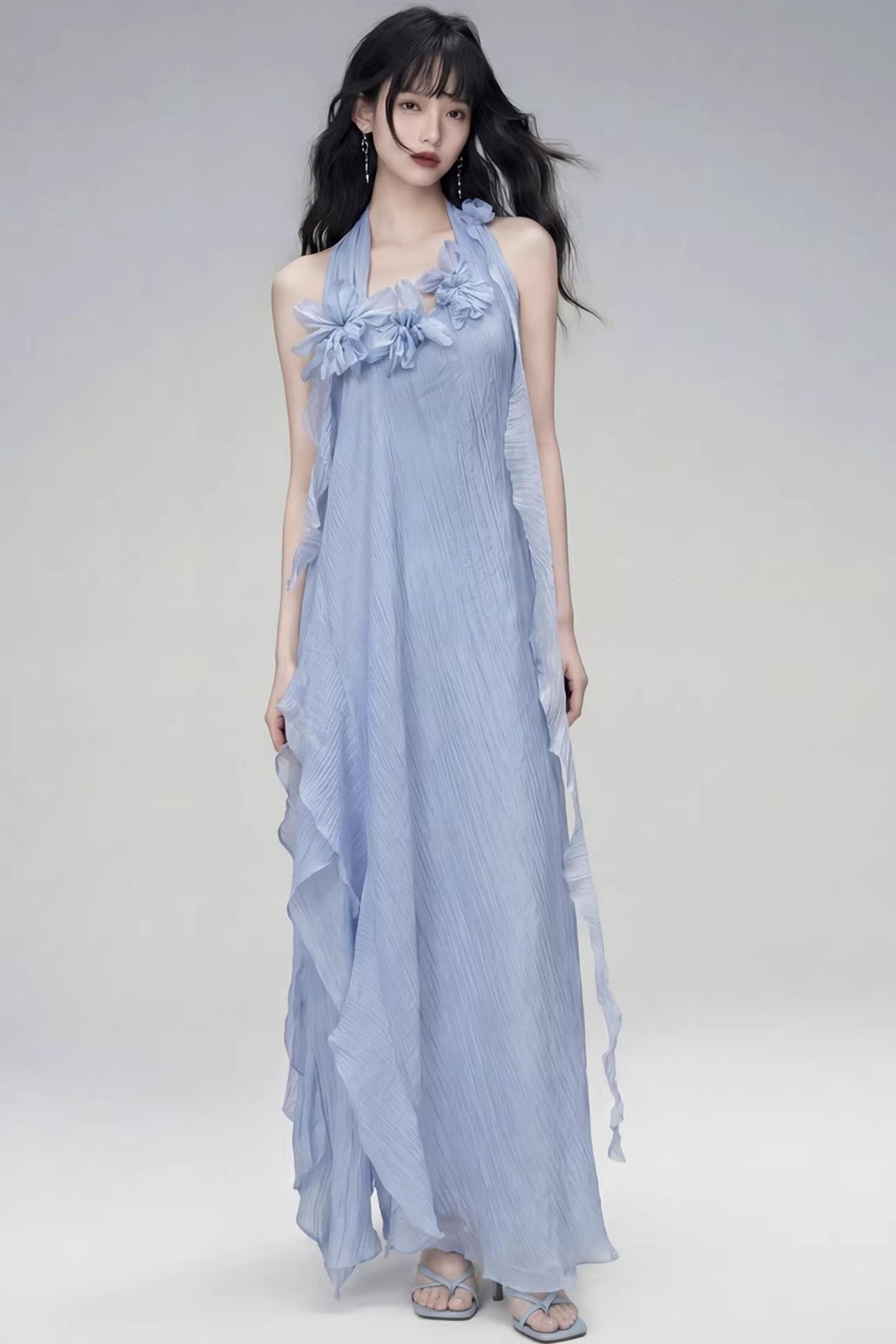 Halter Neck Design Long Dress