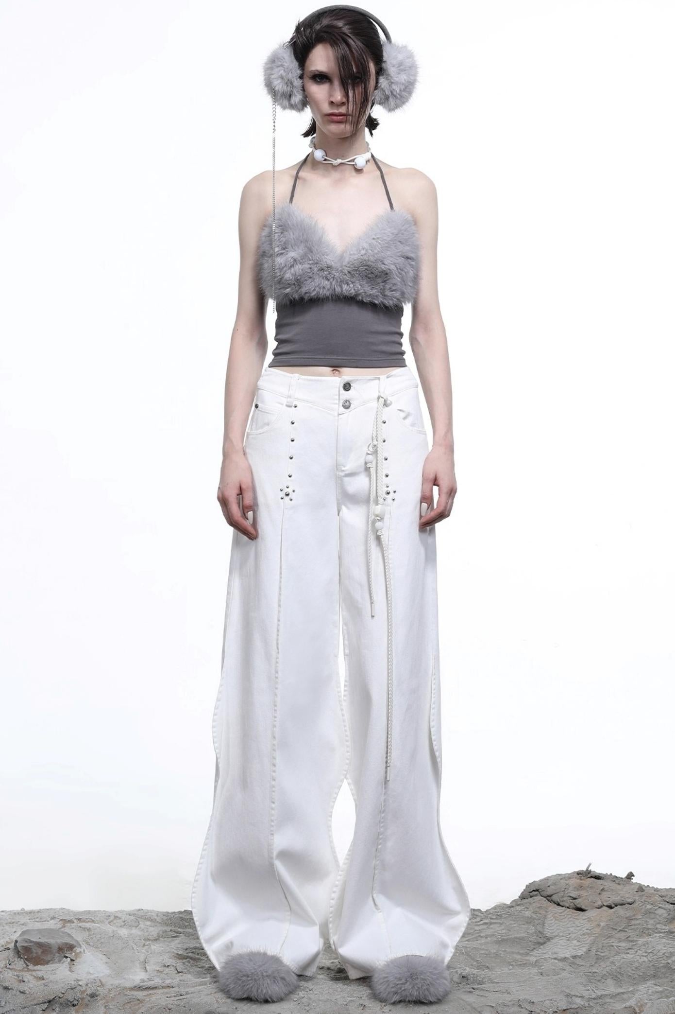 Fur Knit Halterneck Camisole