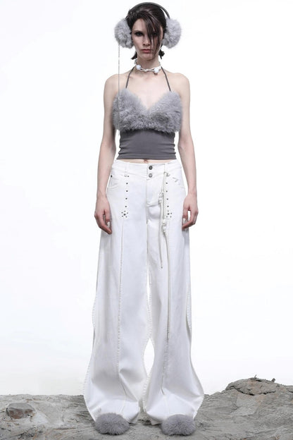 Fur Knit Halterneck Camisole