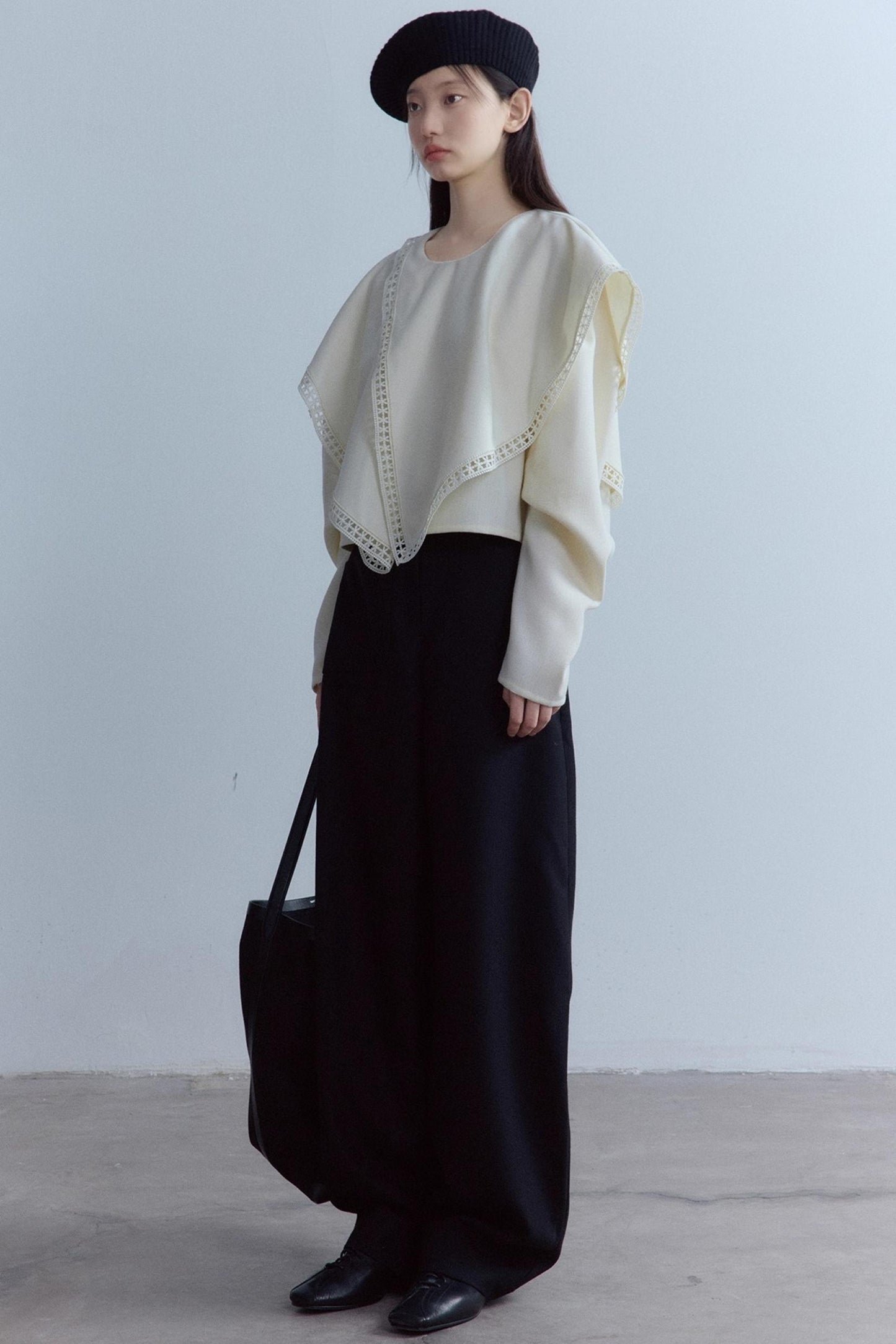 French Wool Fishbone Pants