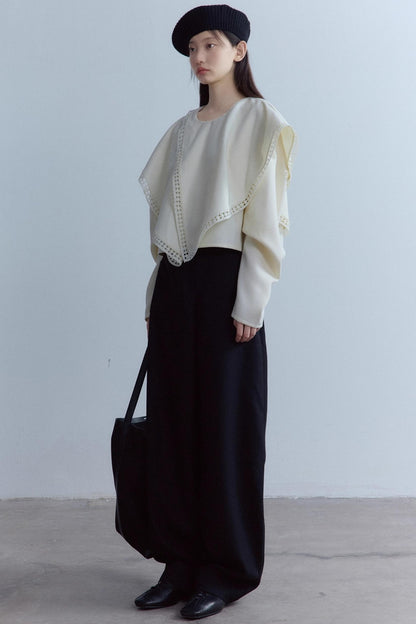 French Wool Fishbone Pants