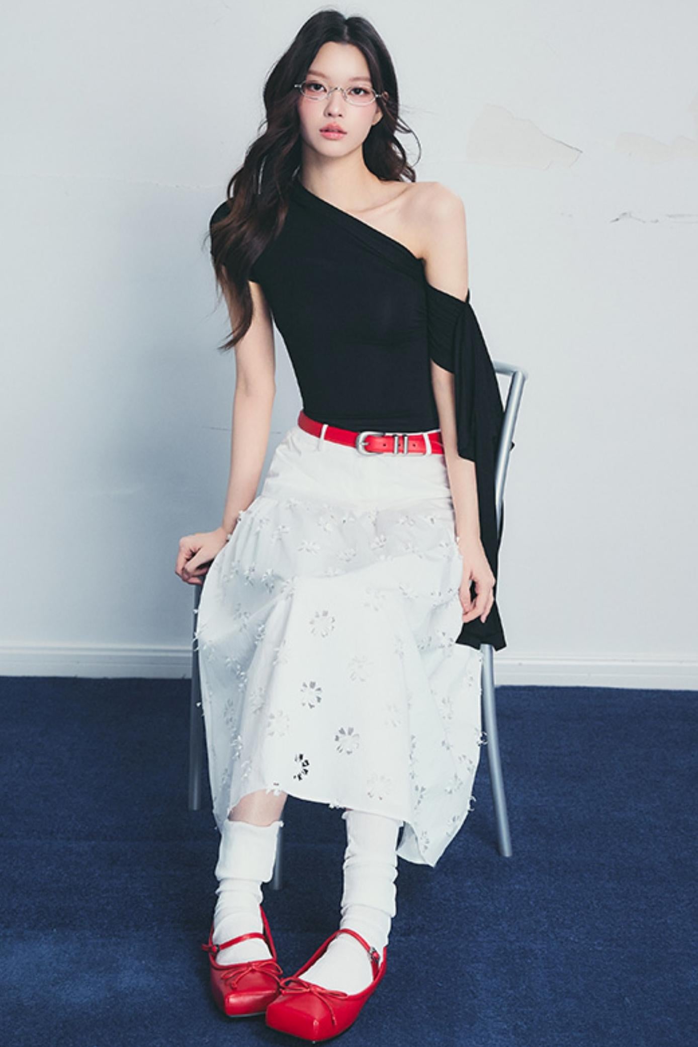 Heart Slob Floral A-Line Skirt