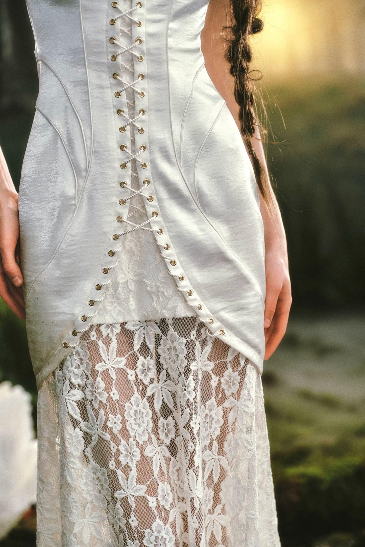 Pearlescent Sling Lace Dress