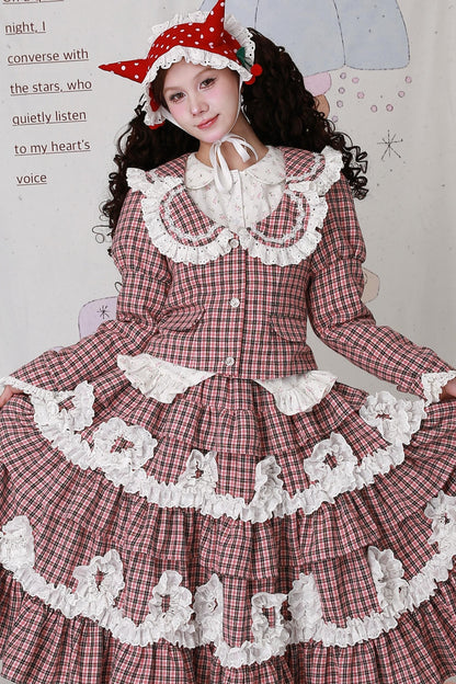 Christmas Pink Plaid Top