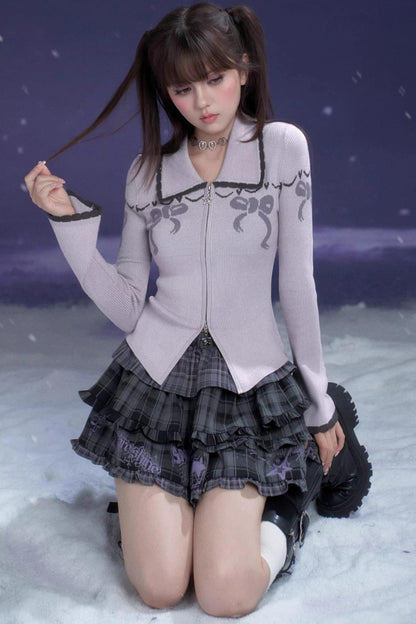 Sweet Taro Bow Cardigan