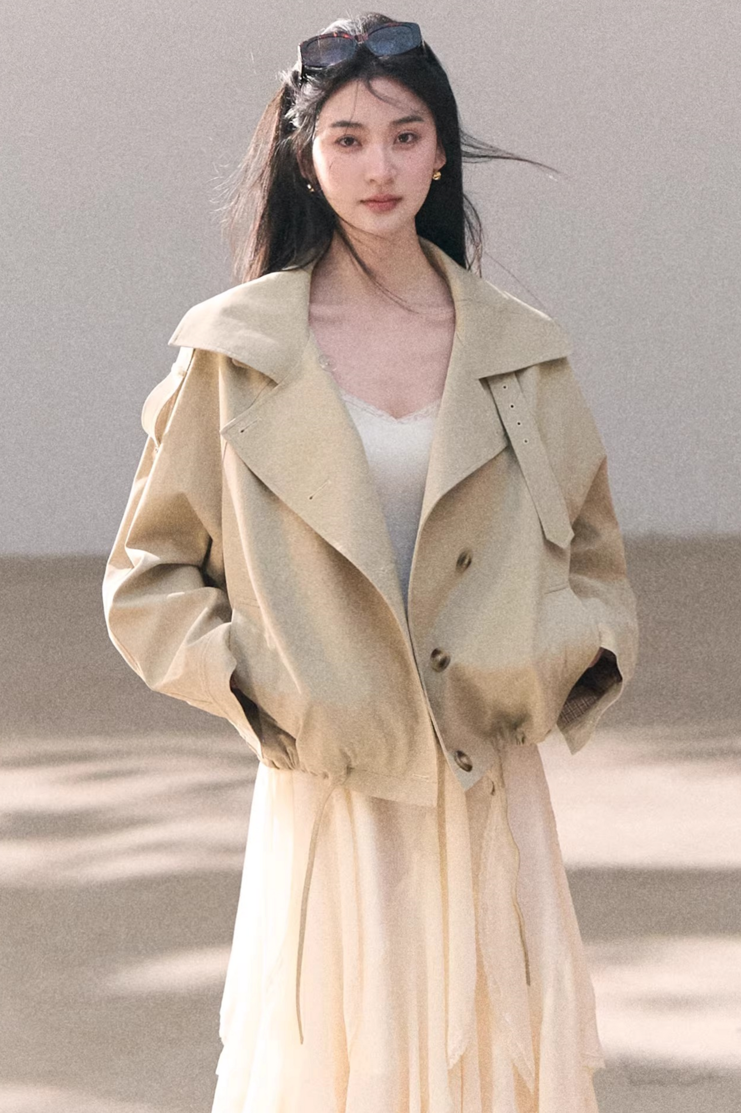 Chiffon Irregular Lace Dress