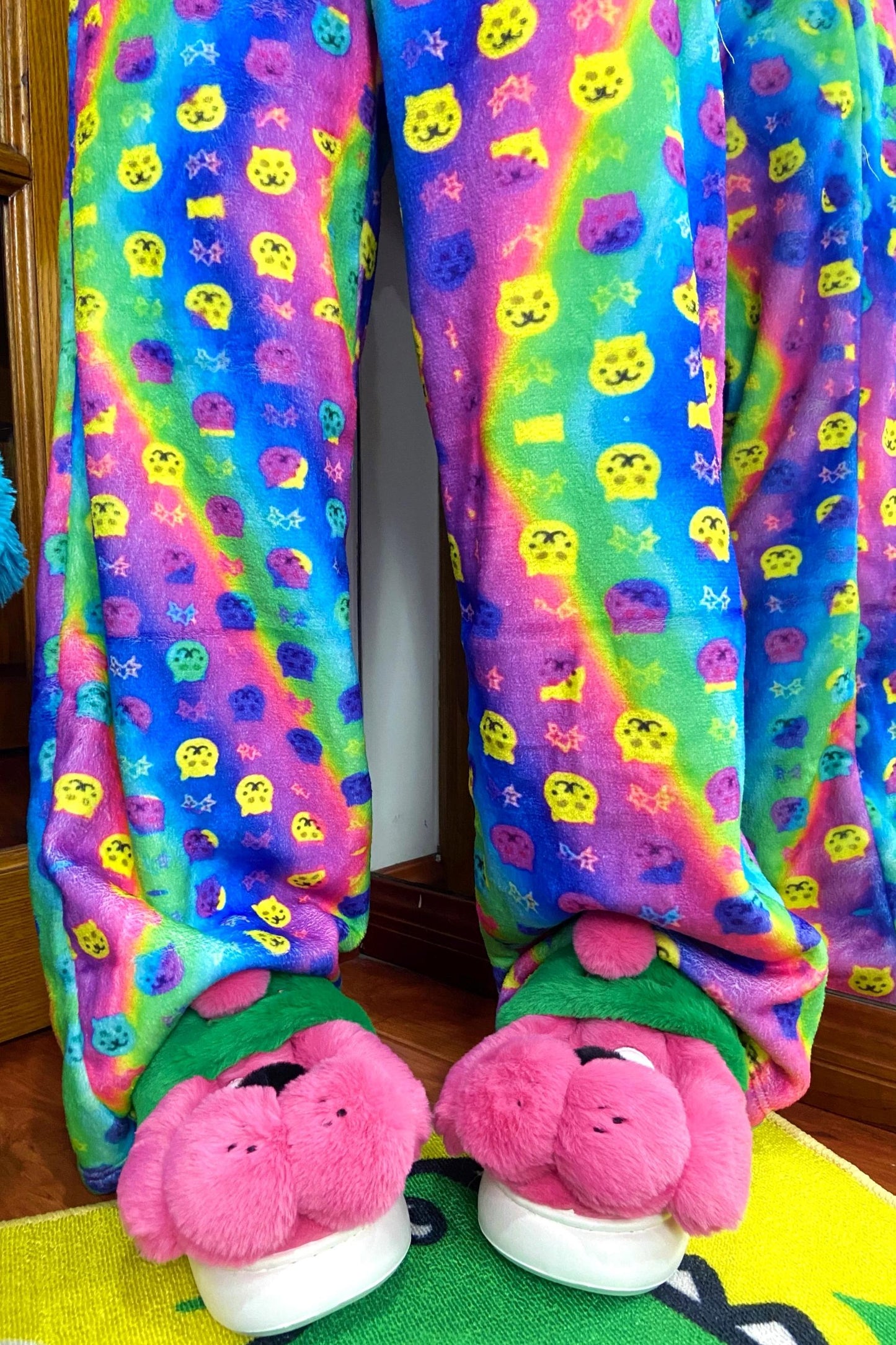 Cat Fleece-Lined Pants