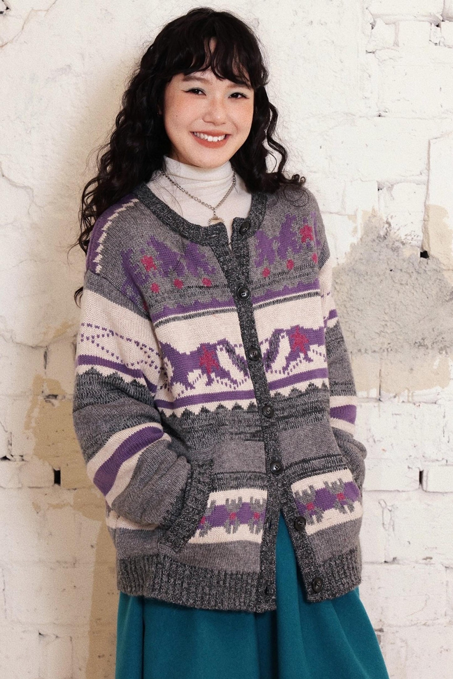 Fair Isle Retro Knit Sweater