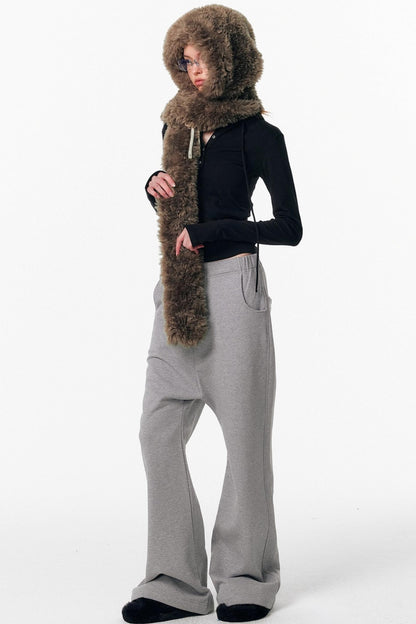 Eco-Friendly Fur Hooded Scarf