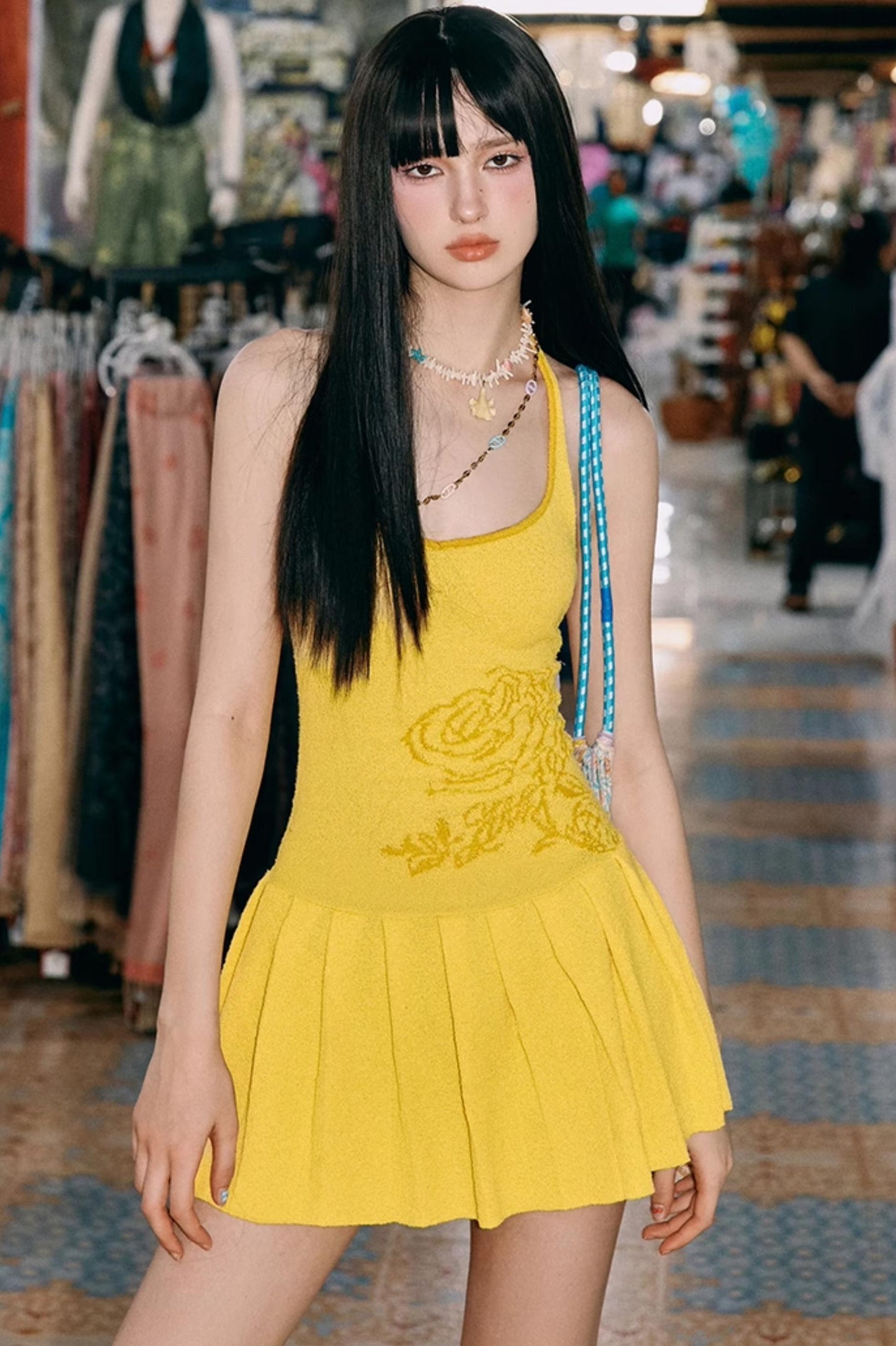 Summer Sweet Knit Halter Dress