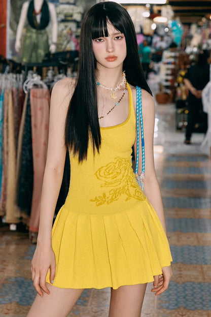 Summer Sweet Knit Halter Dress