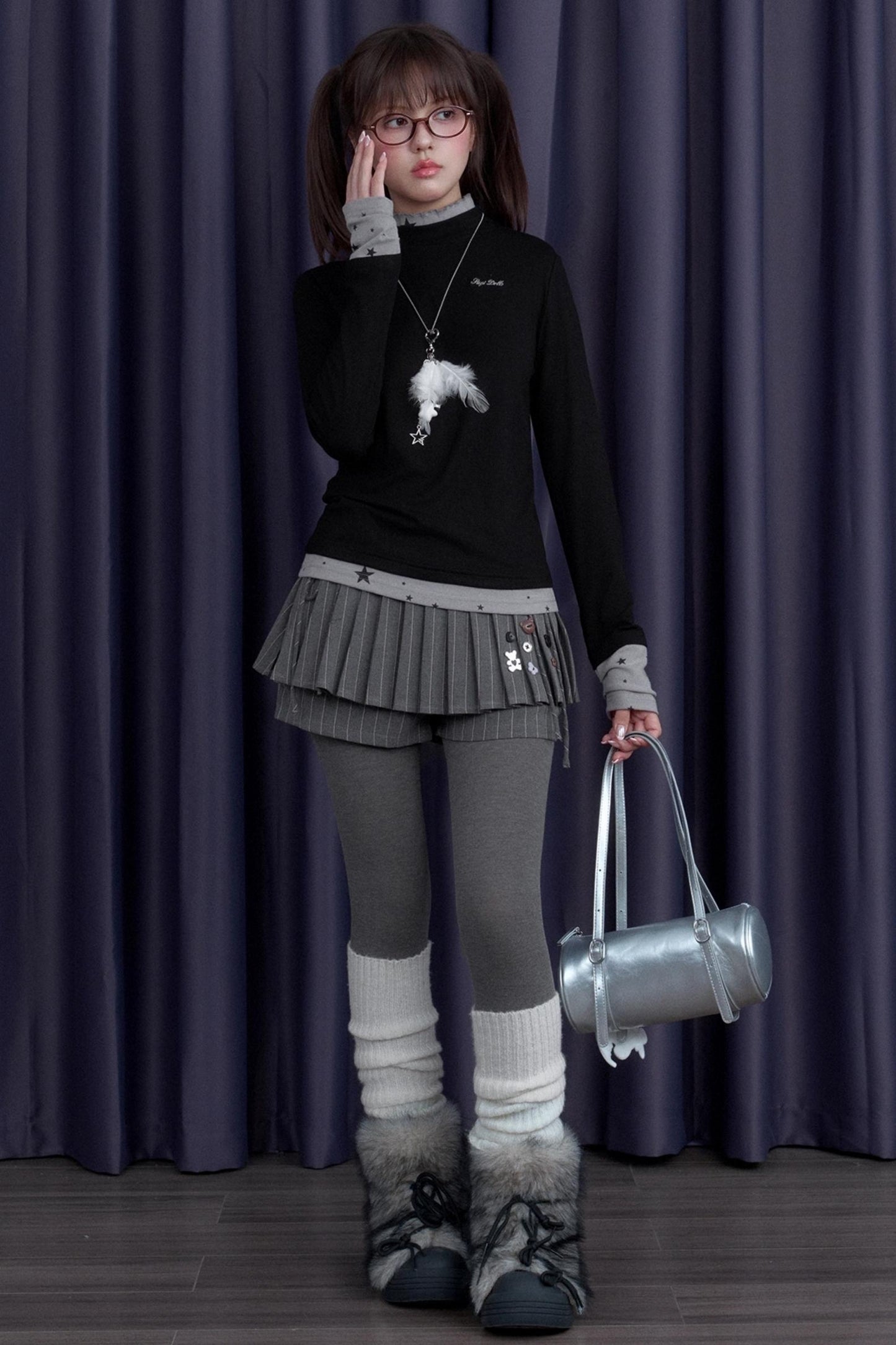 Fighting Spirit High-Neck Base T-Shirt