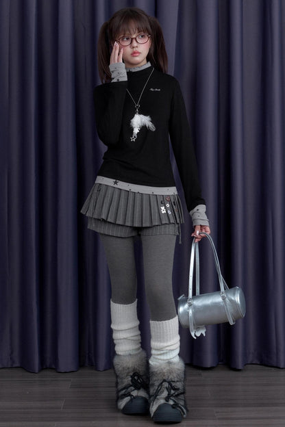 Fighting Spirit High-Neck Base T-Shirt