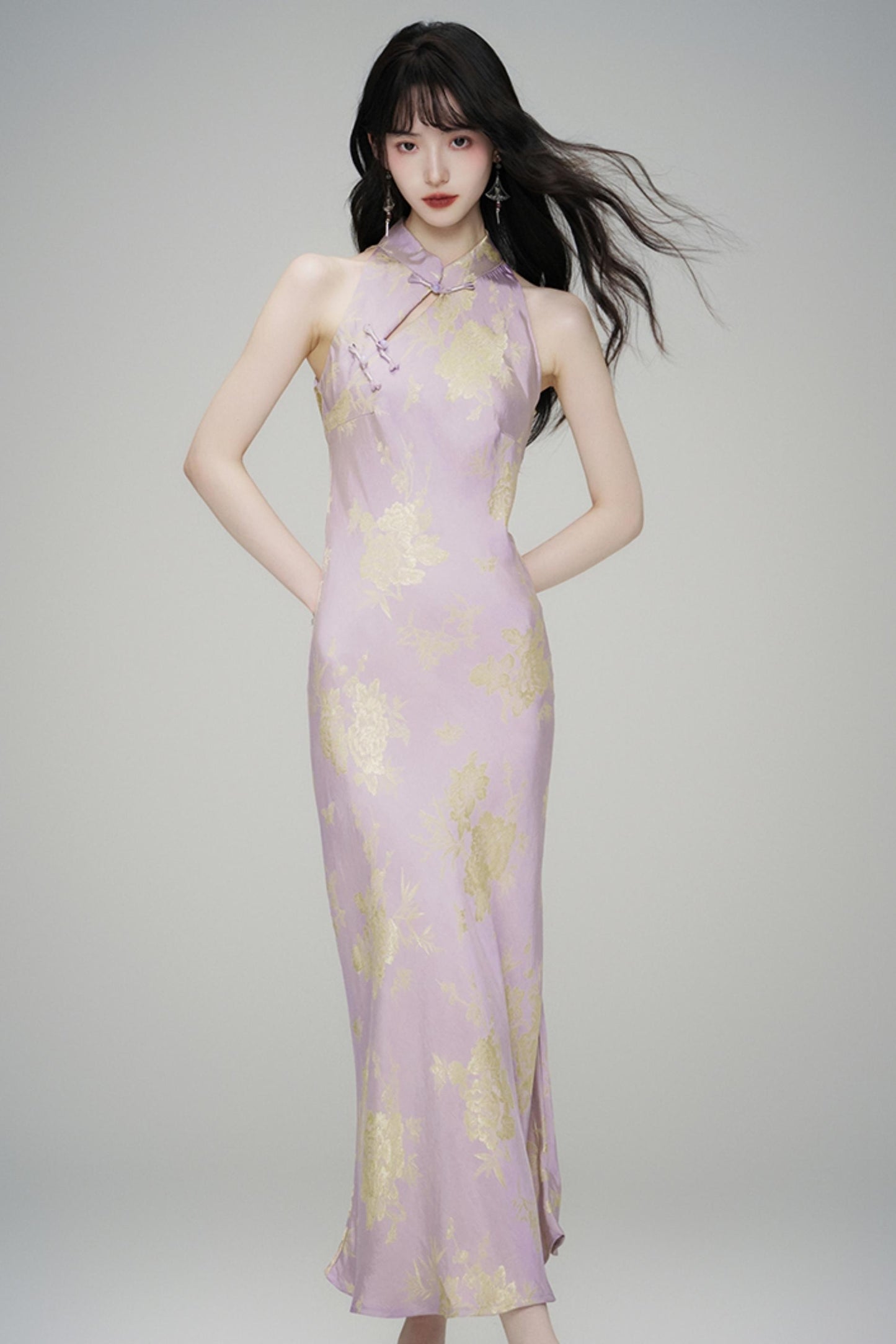 Chic Jacquard Slim Cheongsam Dress