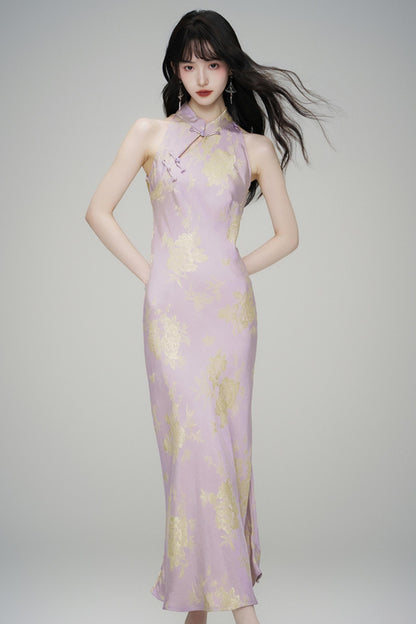 Chic Jacquard Slim Cheongsam Dress