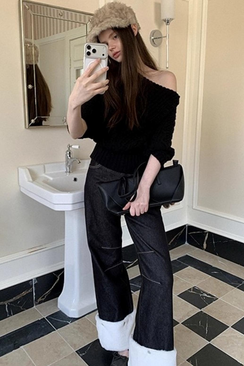 Asymmetrical Merino Wool Cape Sweater