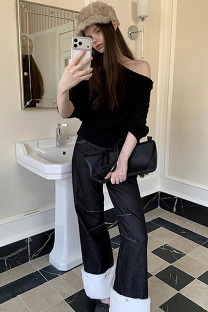 Asymmetrical Merino Wool Cape Sweater