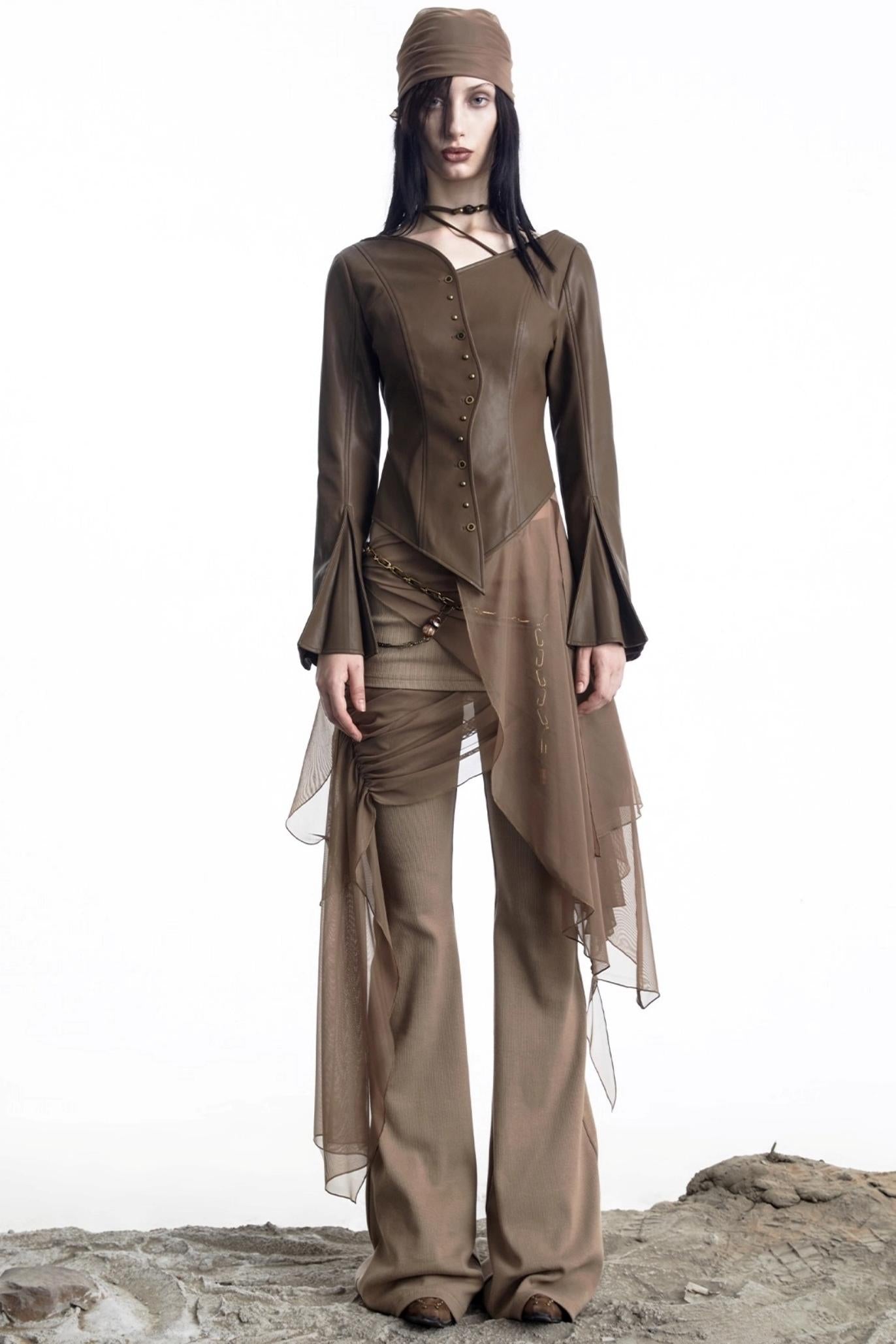 Urban Leather Flared Shirt