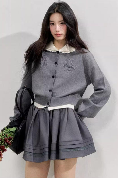 Sunset Rose Crochet Sweater