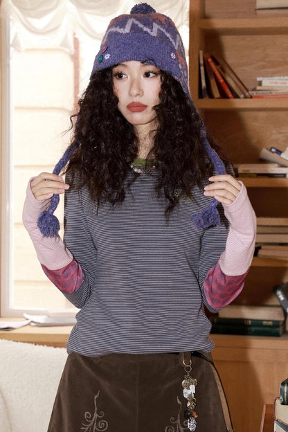 Purple Mist Wool Balaclava Hat