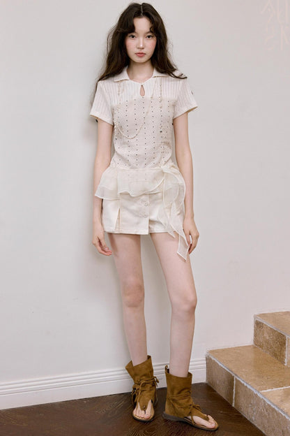 Apricot Vine Culottes Skirt