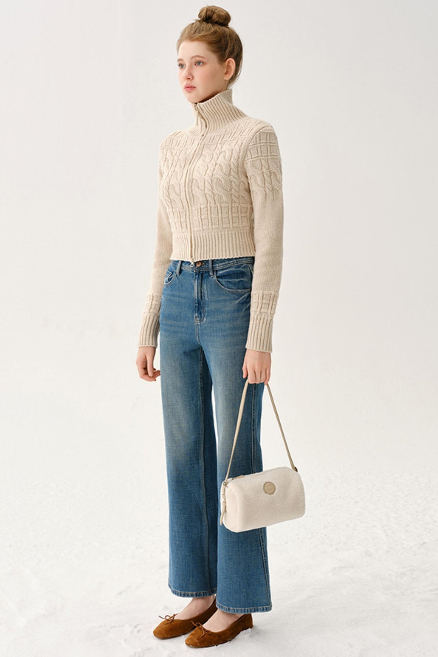 Plush Patchwork Leather Bag