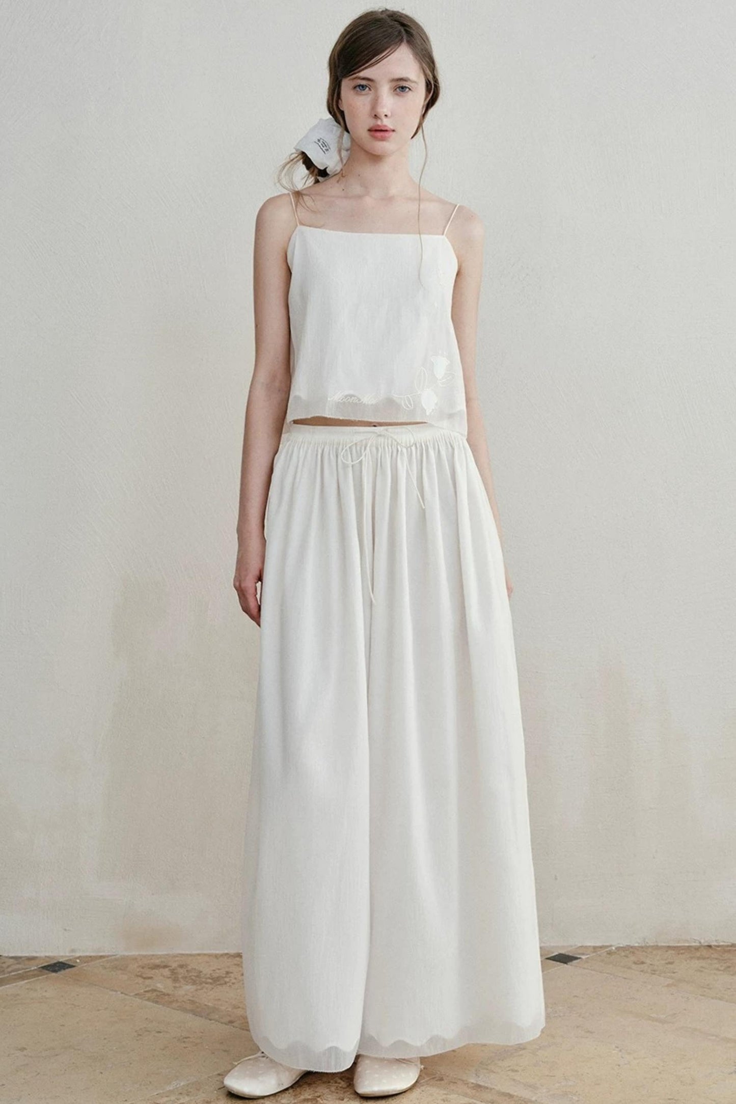 Lily of the Valley Embroidered Camisole Set-Up