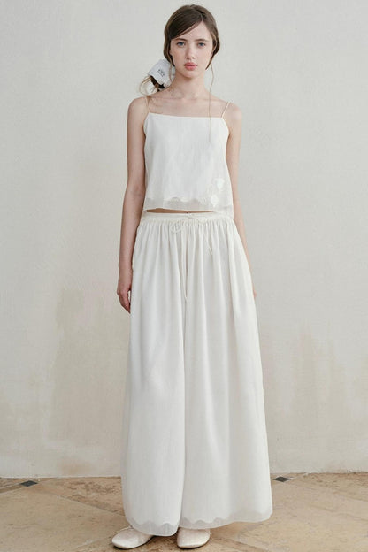 Lily of the Valley Embroidered Camisole Set-Up