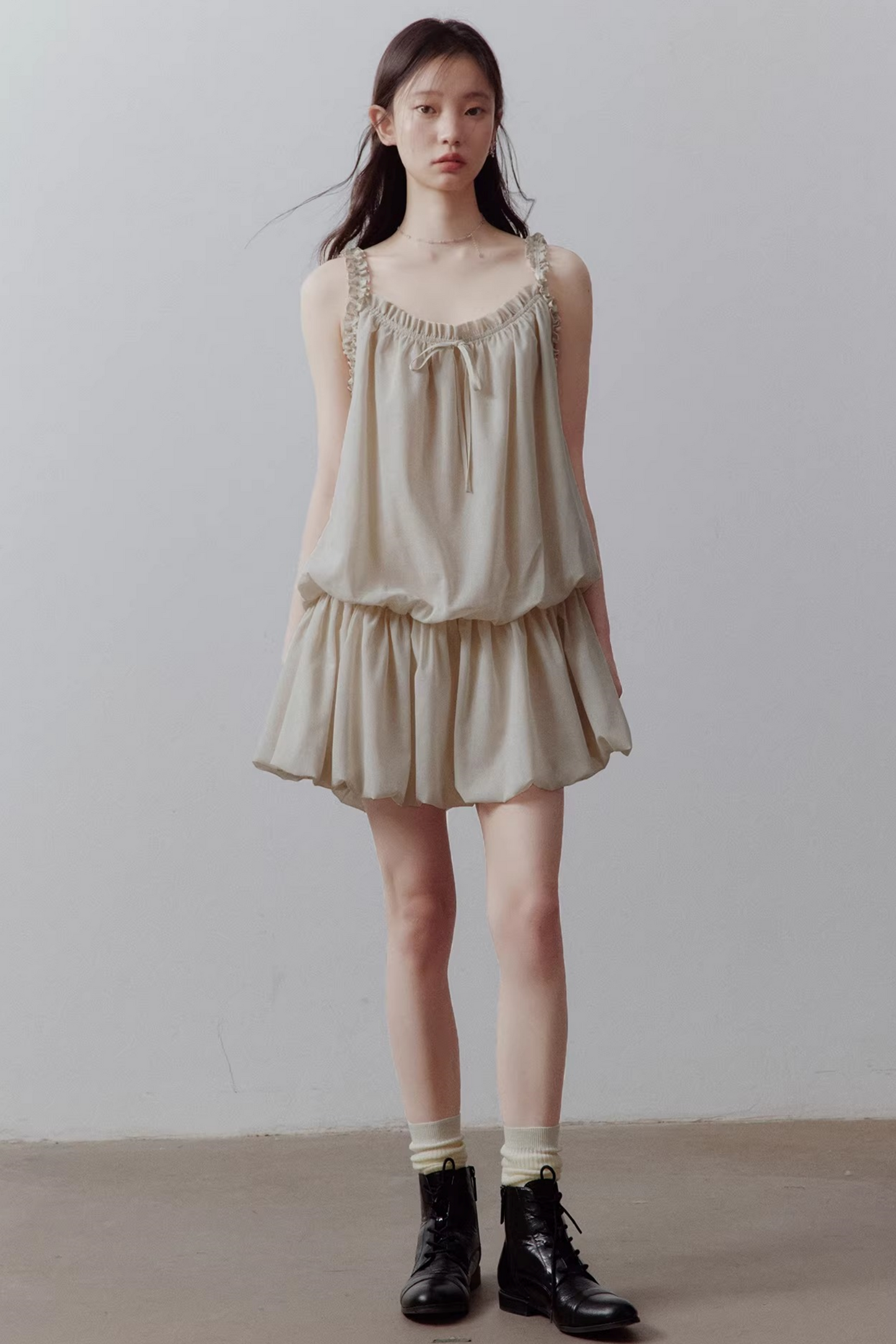 Apricot Gray Bud Dress