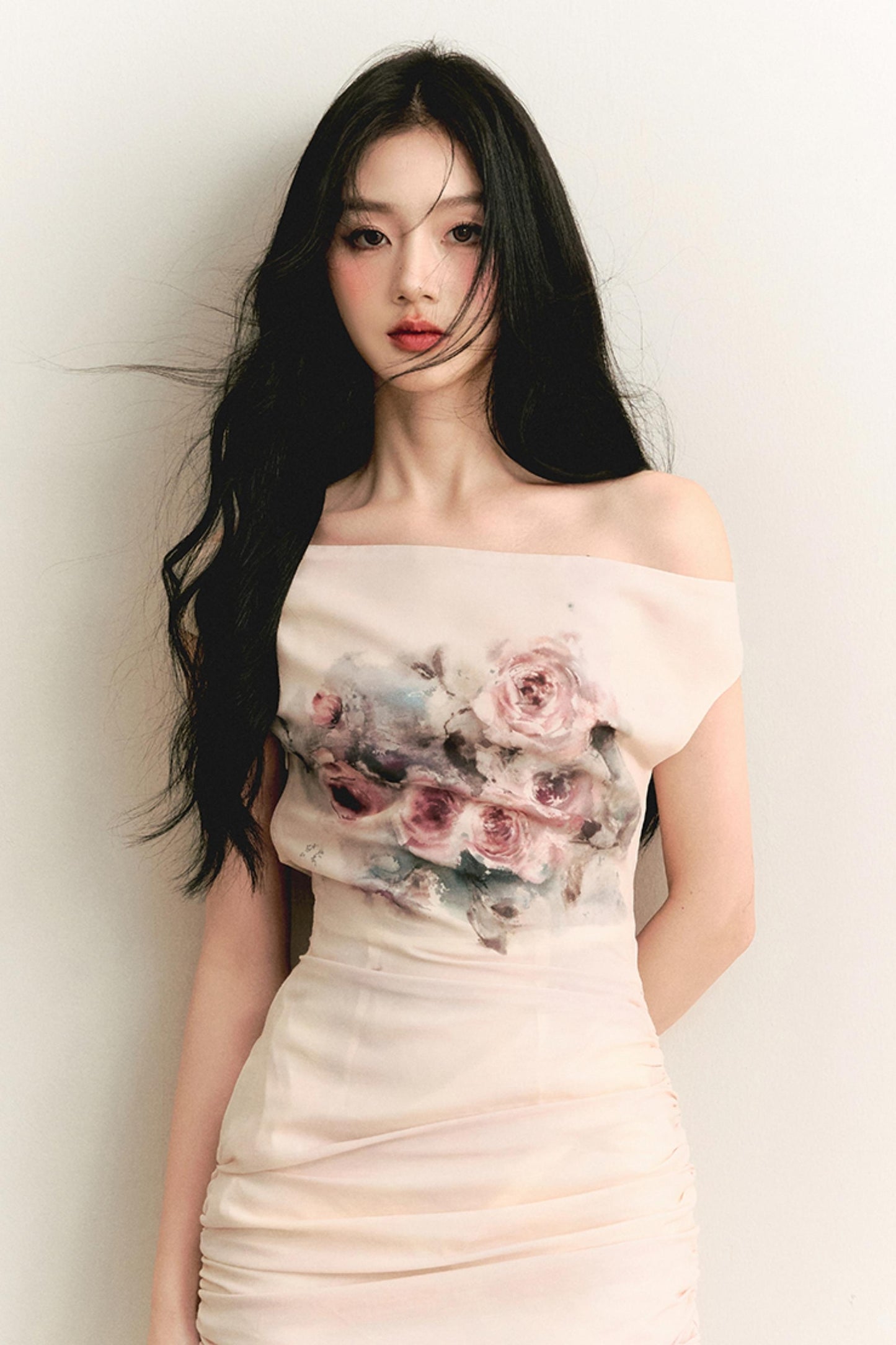 Rose One-Shoulder Dress