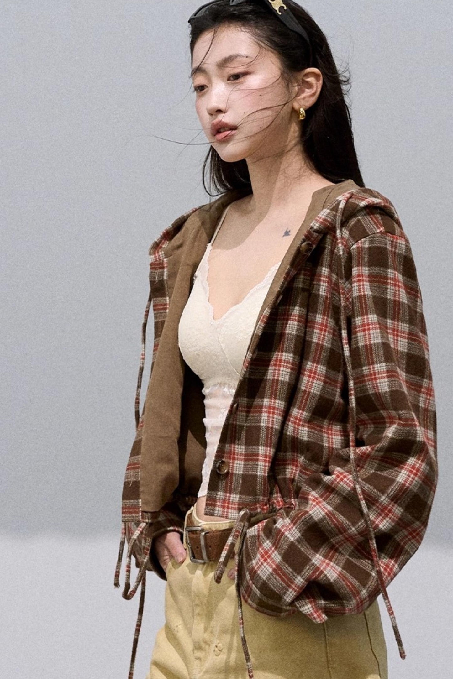 Texture Check Wool Jacket