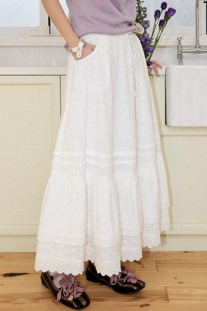 Waltz Patchwork A-Line Skirt