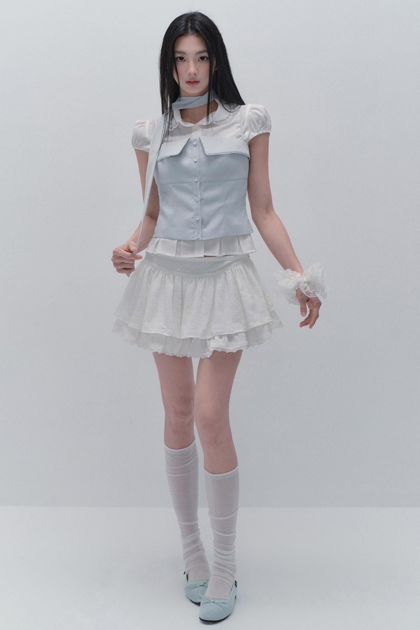 Korean Chic Layered Camisole Top Set-Up