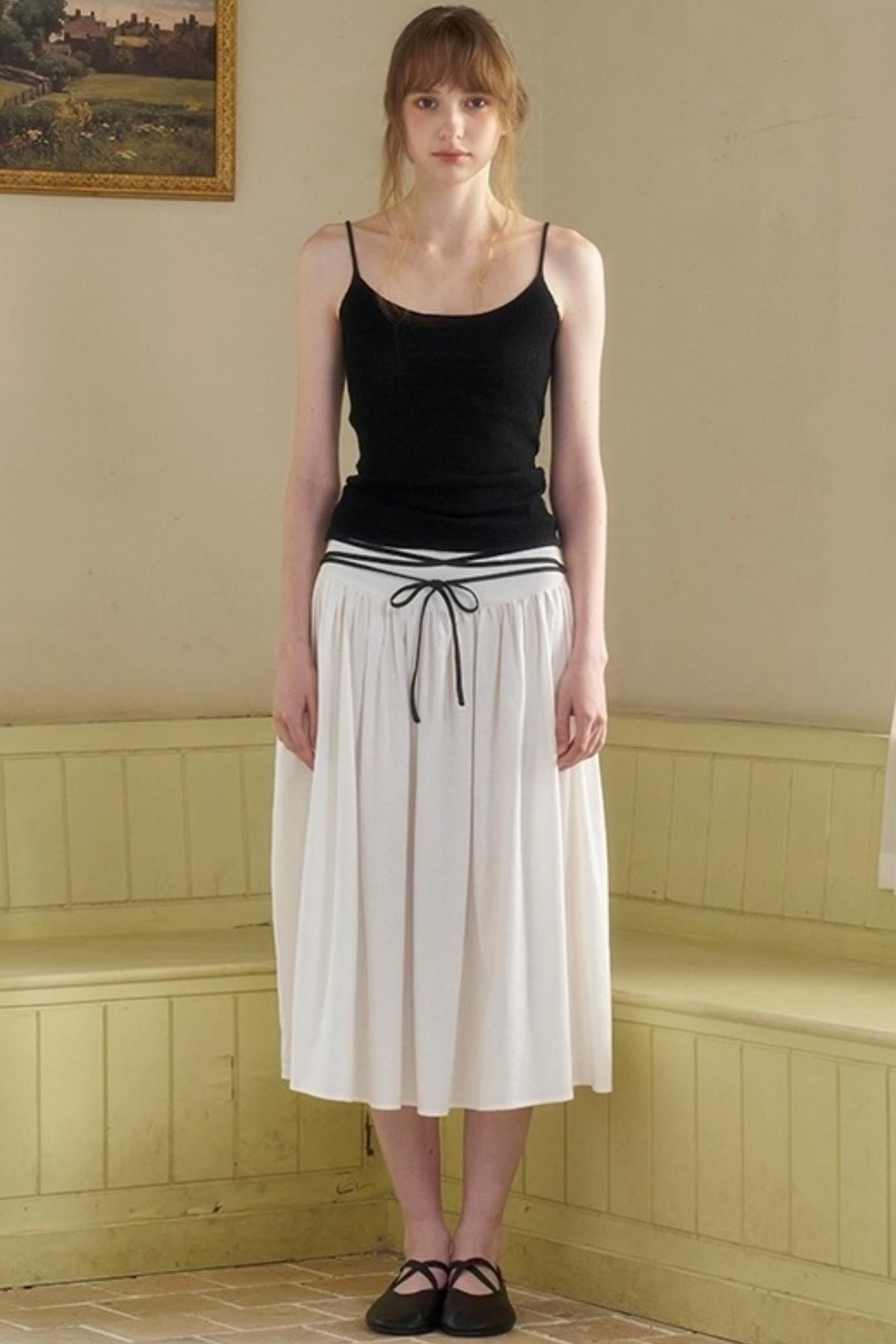 Retro Loose A-Line Stripe Skirt